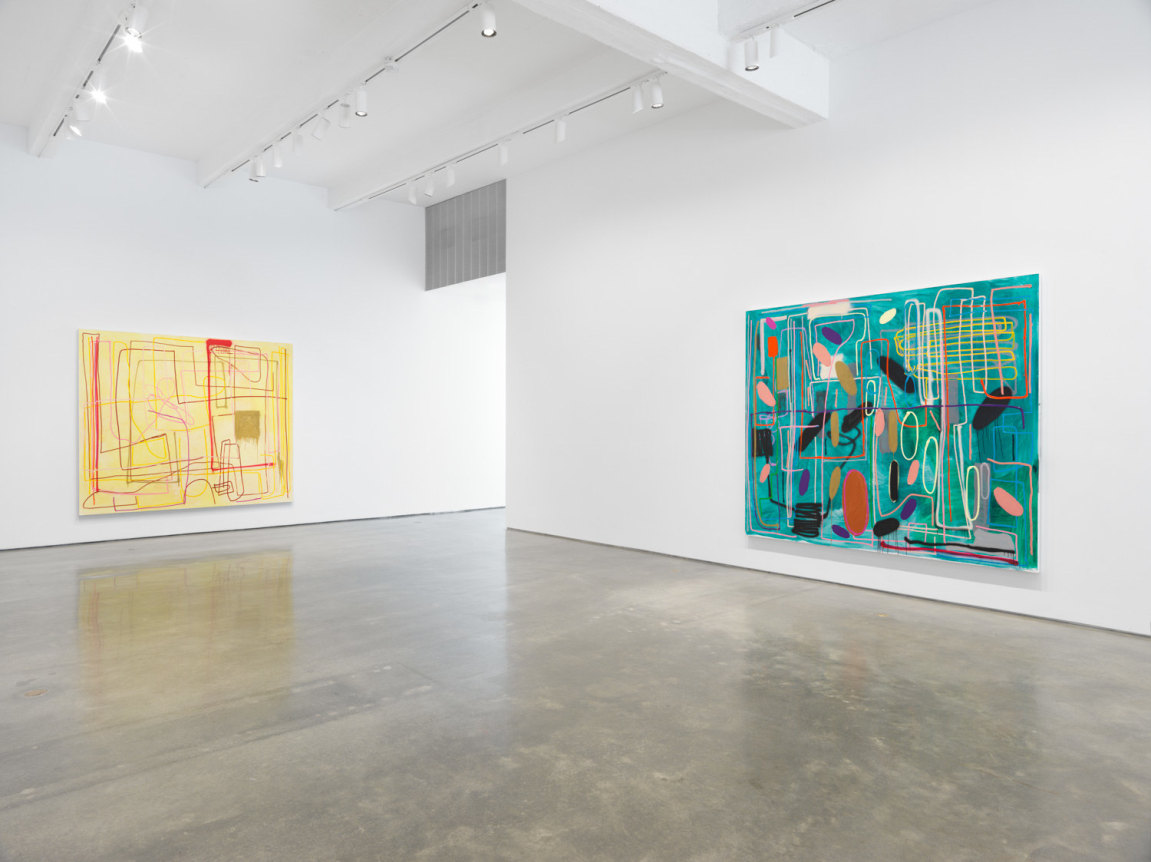 André Butzer. Installation view, 2019. Metro Pictures, New York.