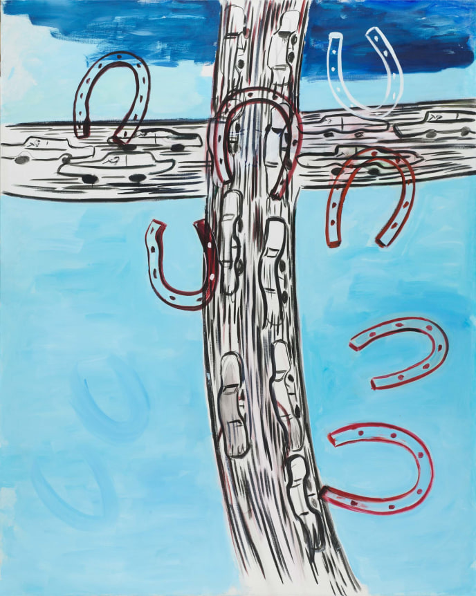 Hoefijzerschilderij (Horseshoe painting), 1982. Oil on canvas, 78 7/8 x 63 inches (200.3 x 160 cm).
