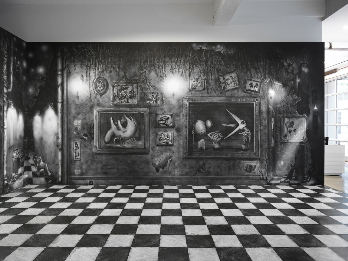 Alexandre Singh, A Gentle Horror. Installation view, 2019. Metro Pictures, New York.