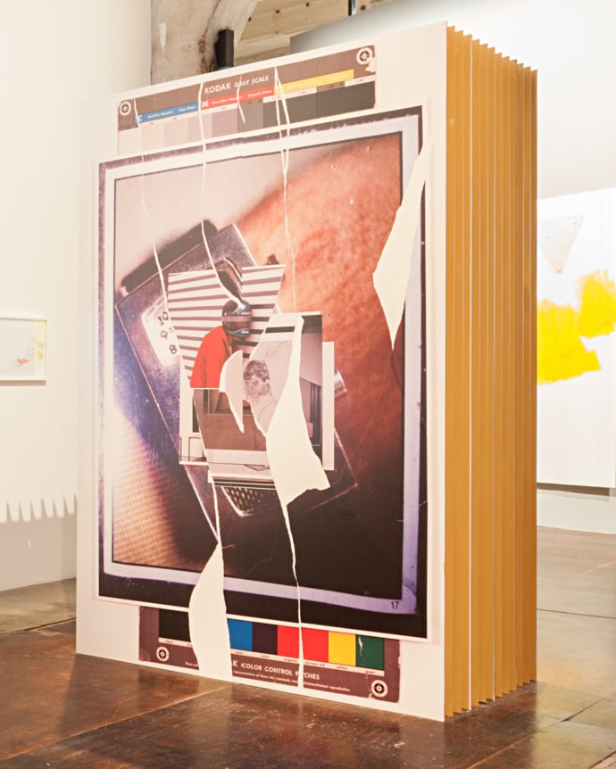 New Reproduction, 2015. Aluminum powder coated, MDF, Wallpaper, Each panel 110.24 x 72.05 x 9.84 inches (280 x 183 x 25 cm), Overall 110.24 x 72.05 x 39.37 inches (280 x 183 x 100 cm). Installation view, All the World’s Futures, 2015. 56th Venice Biennale.