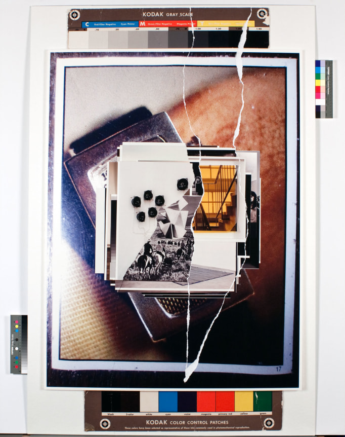 New Reproductions, 2013. Inkjet prints collaged and mounted on alubond, Image 59 x 39 3/8 inches (149.9 x 100 cm), Frame 59 1/4 x 39 5/8 inches (150.5 x 100.6 cm).
