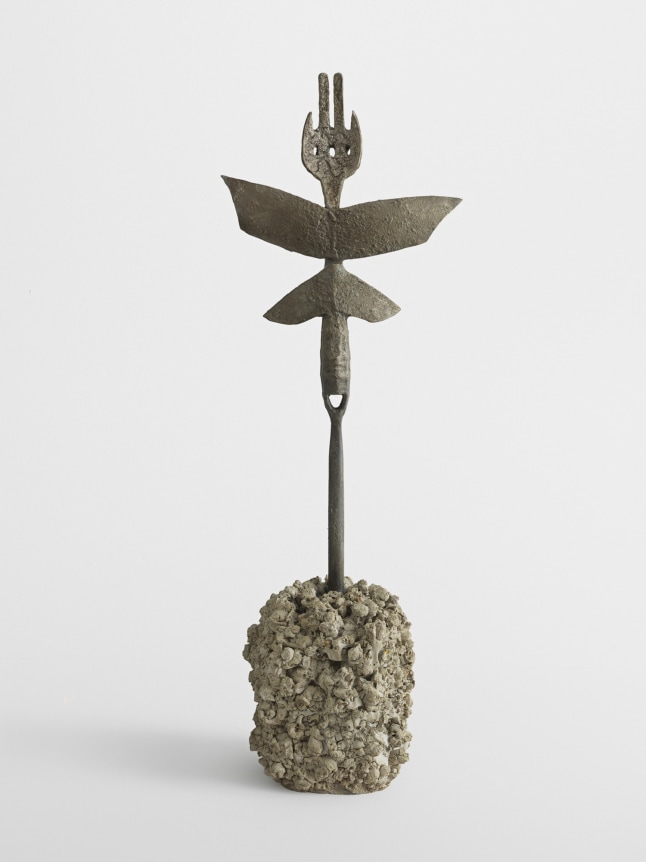 ATL, 2019. Bronze, cement, 10 3/4 x 7 1/2 x 1 inches (27.3 x 19.1 x 2.5 cm).