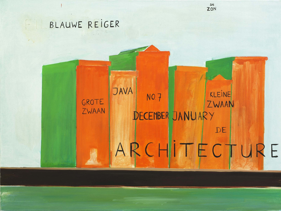 Kades-Kaden, 1987. Oil on canvas, 42 x 55 in (105.4 x 140 cm). MP 11