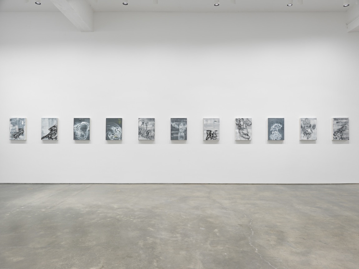 Gary Simmons exhibition "Screaming into the Ether" installation view.