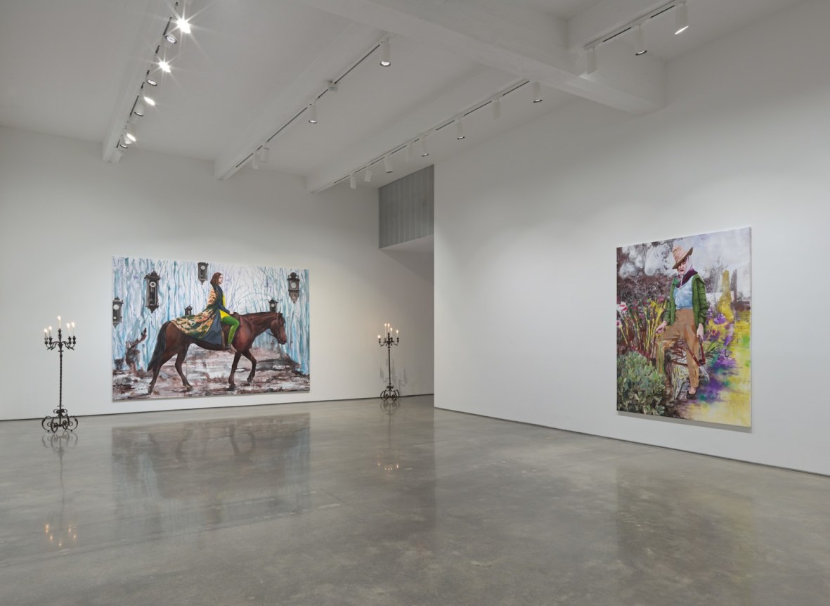 Paulina Olowska, "Wisteria, Mysteria, Hysteria." Installation view, 2016. Metro Pictures, New York.