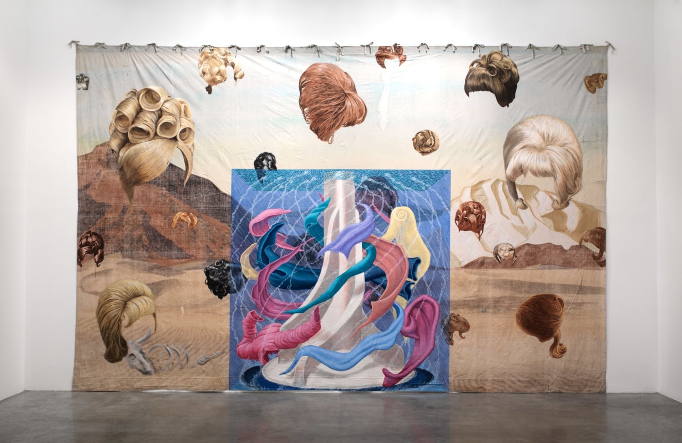 The Rinse Cycle, 2012. Acrylic on muslin, 150 x 230 inches (381 x 584.2 cm).