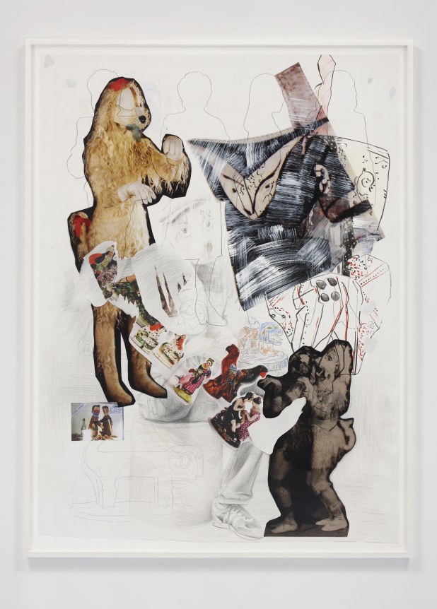 Paulina Olowska collage 'The Witch's Dog - Proposal for Costumes of an Imaginary Play'