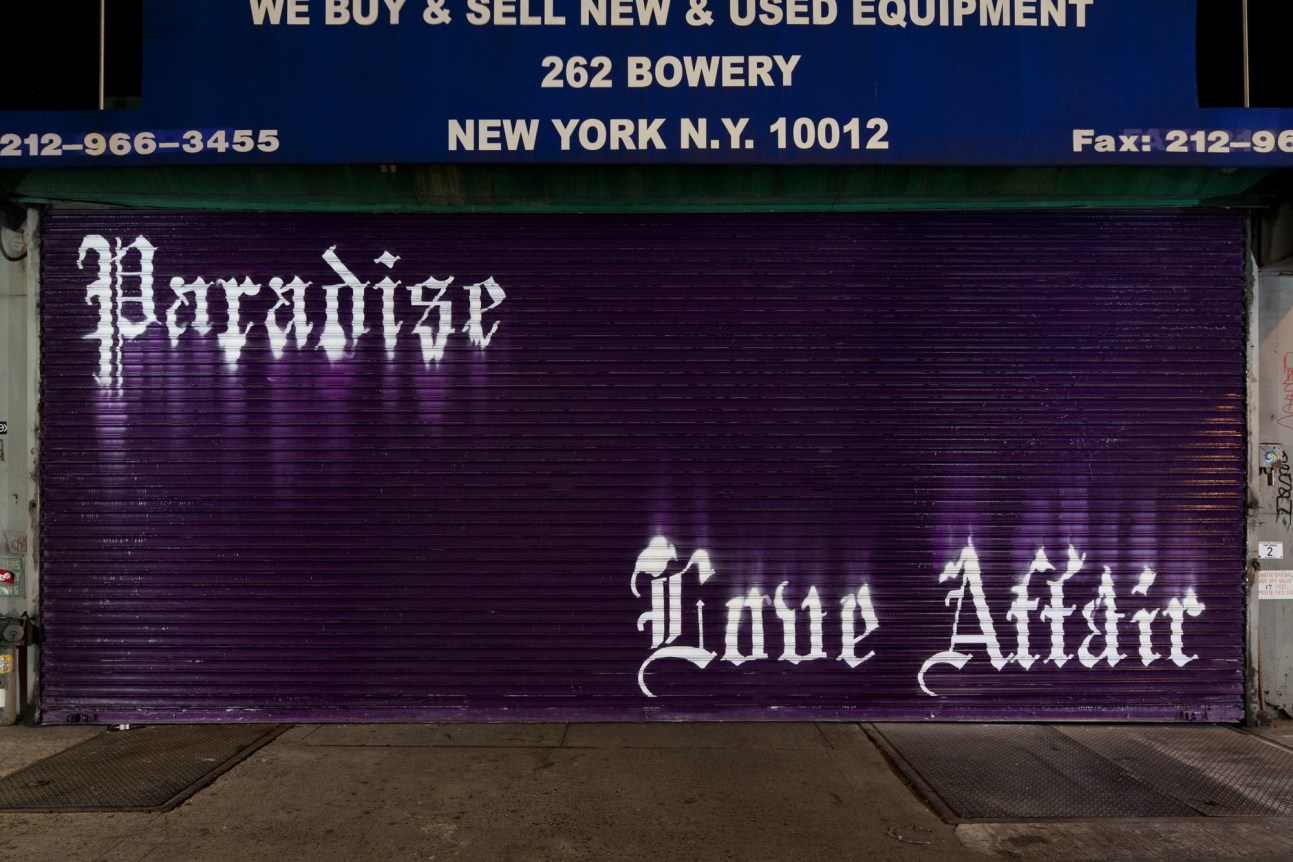 After Hours: Murals On The Bowery. Installation view, 2011. 262 Bowery, New York.