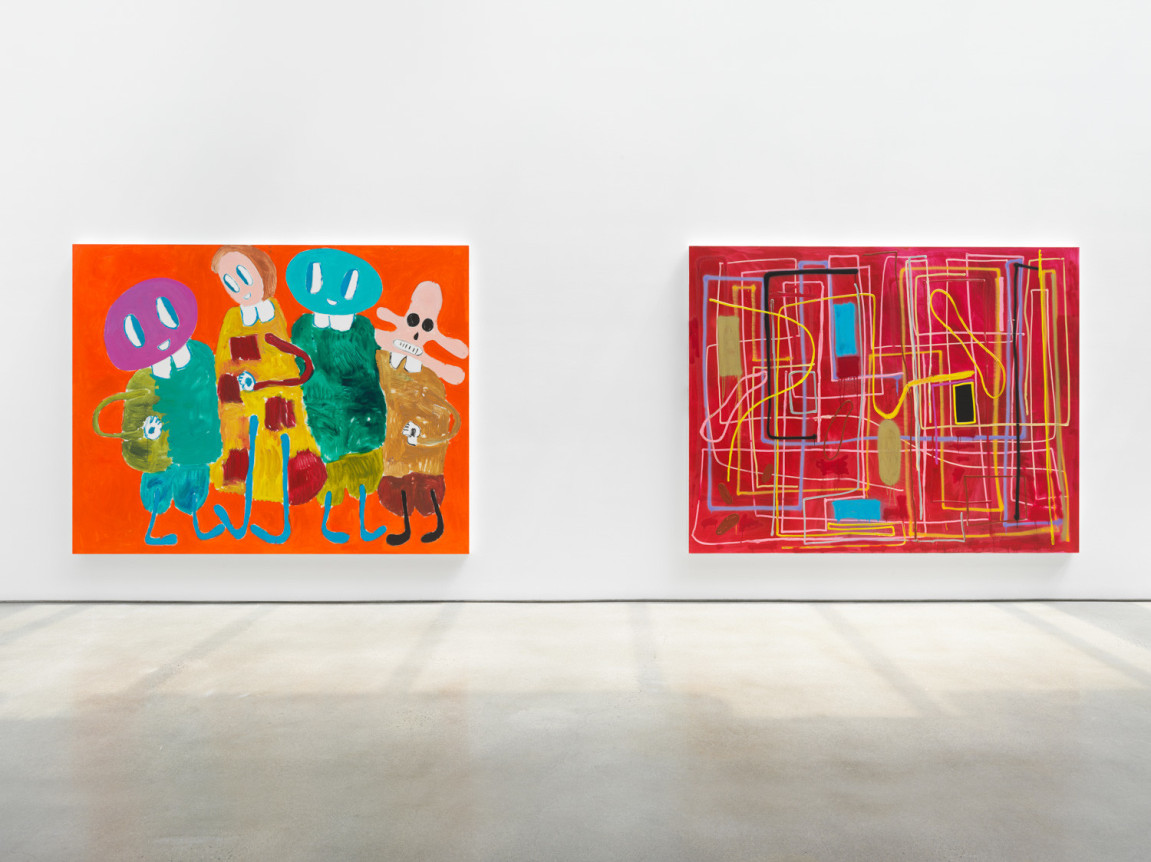 André Butzer. Installation view, 2019. Metro Pictures, New York.