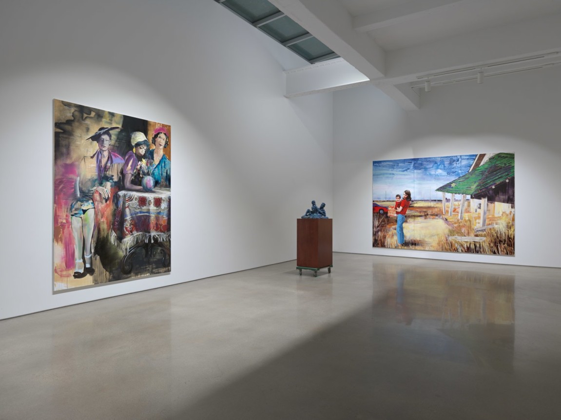 Paulina Olowska, "Wisteria, Mysteria, Hysteria." Installation view, 2016. Metro Pictures, New York.