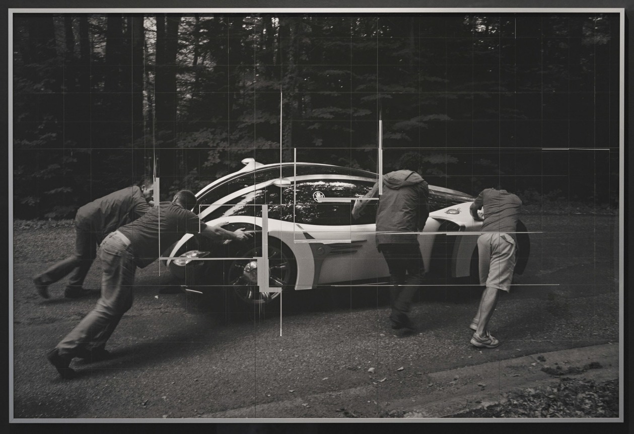 Out of Projection, 2009/2014. Collaged inkjet prints mounted on alucore, Image 39 3/8 x 59 inches (100 x 149.9 cm), Frame 39 5/8 x 59 1/4 inches (100.6 x 150.5 cm).