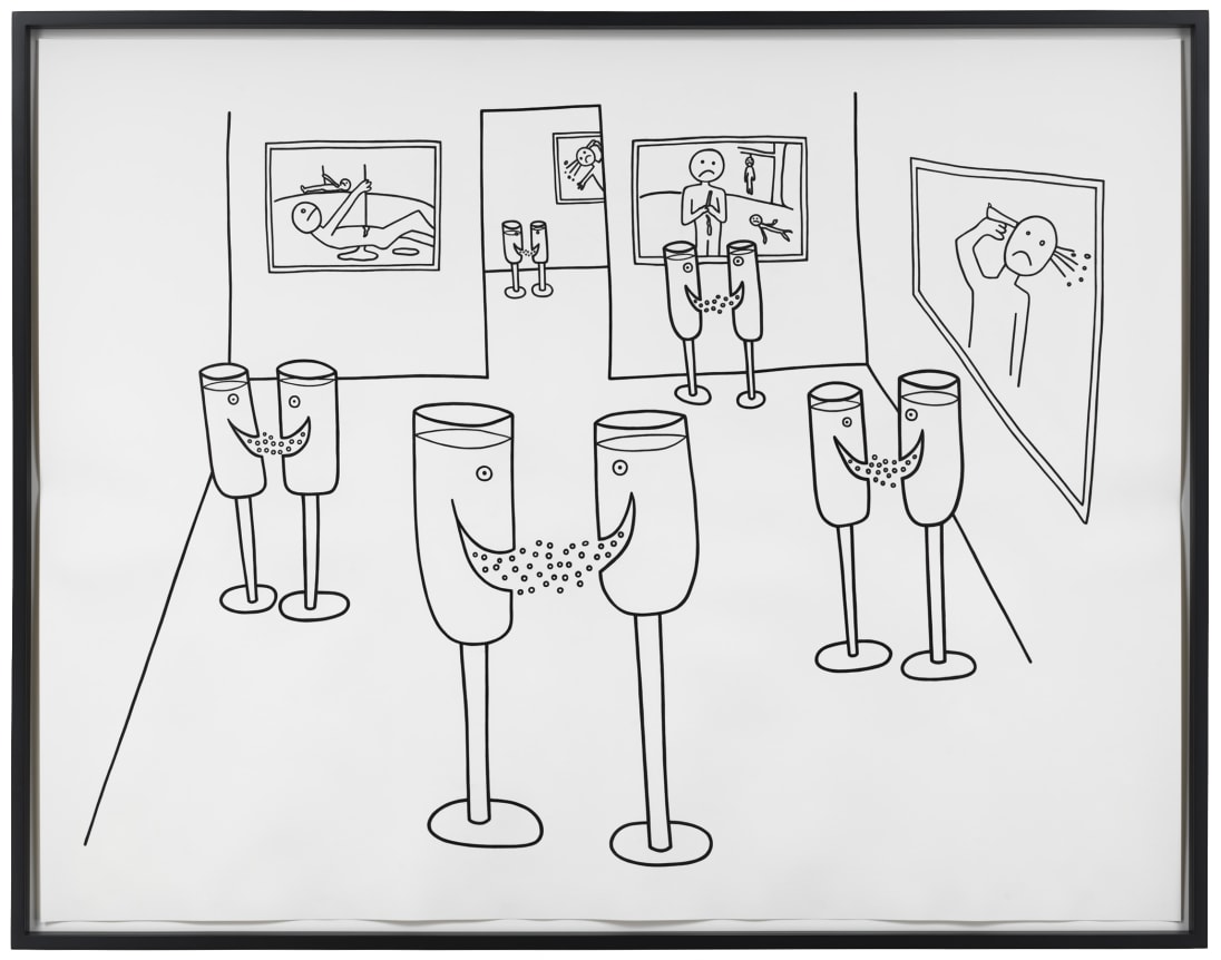 My Opening, 2015, Graphite on paper, Image 46 1/2 x 61 inches (118.1 x 154.9 cm), Frame 49 1/8 x 63 1/2 inches (124.8 x 161.3 cm)