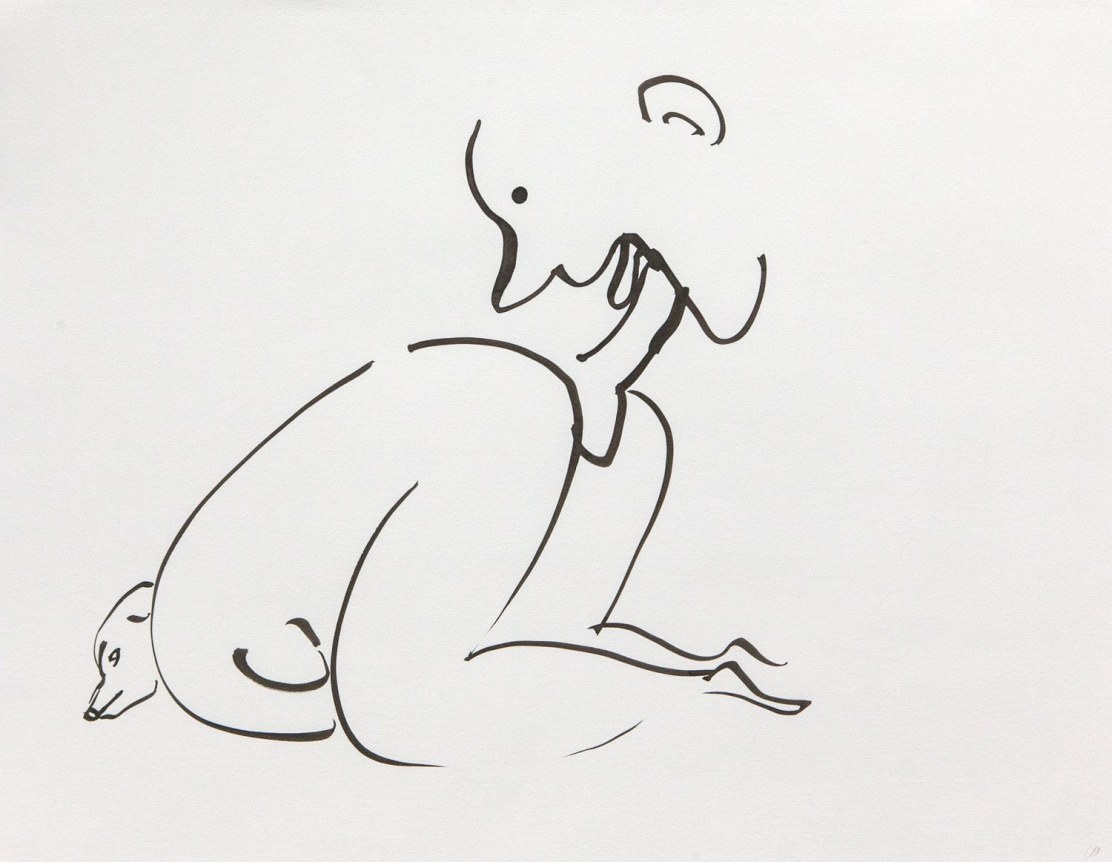 Tropics of Love, 2014. Ink on paper mounted to dibond, 19 3/8 x 25 1/2 inches (49.2 x 64.8 cm).