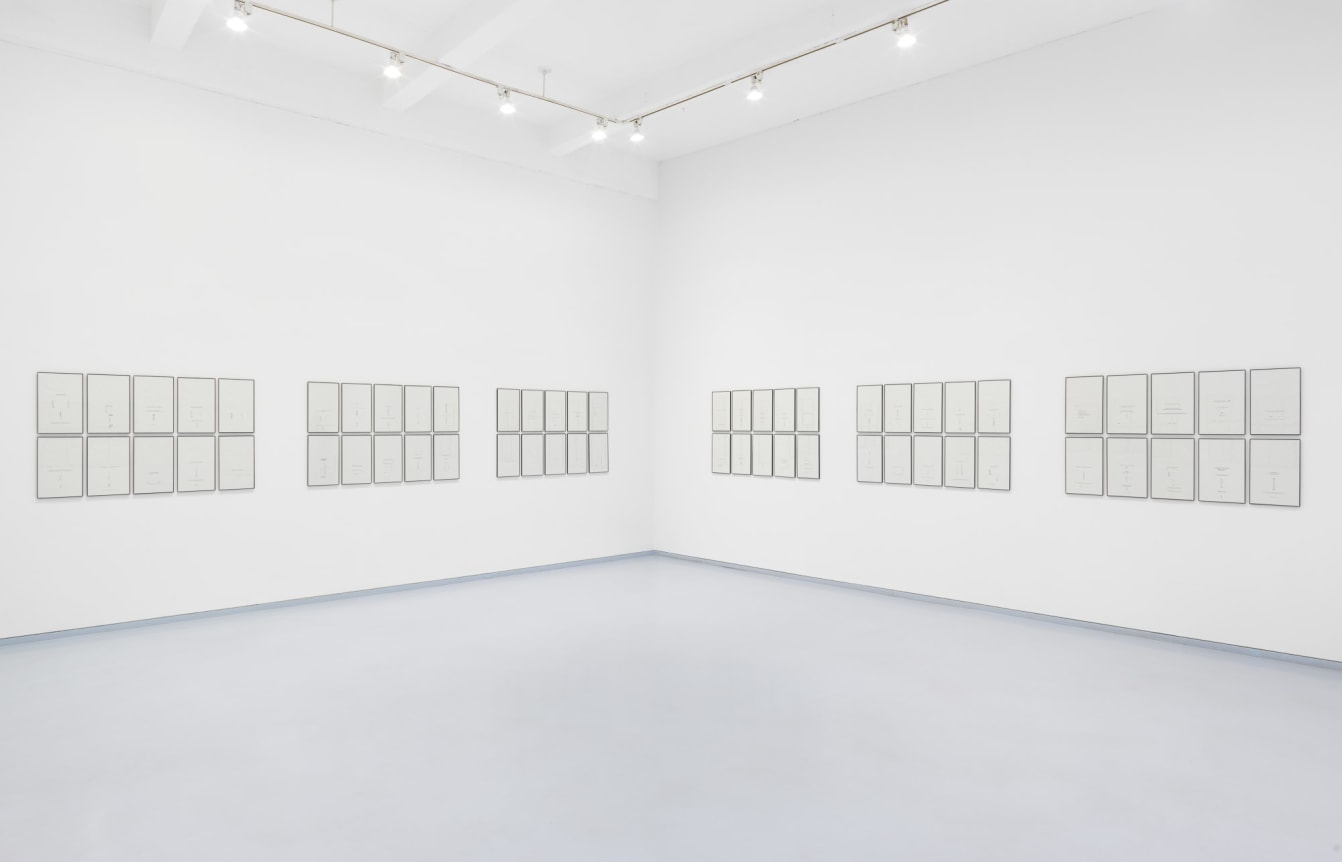 Jack Goldstein, Selectric Work. Installation view, 2019. Metro Pictures, New York.