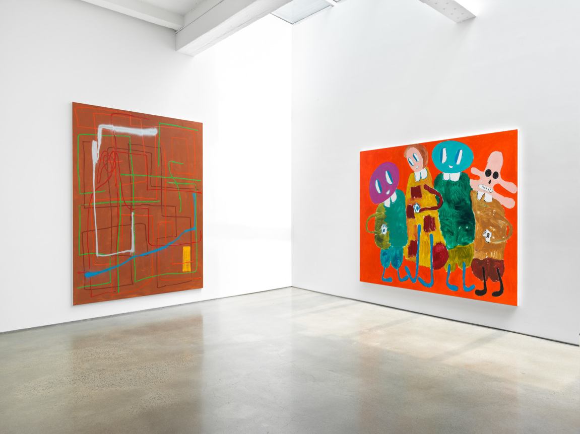 André Butzer. Installation view, 2019. Metro Pictures, New York.