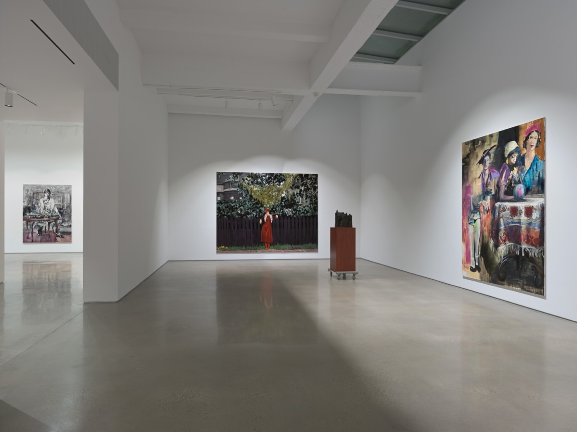 Paulina Olowska, "Wisteria, Mysteria, Hysteria." Installation view, 2016. Metro Pictures, New York.