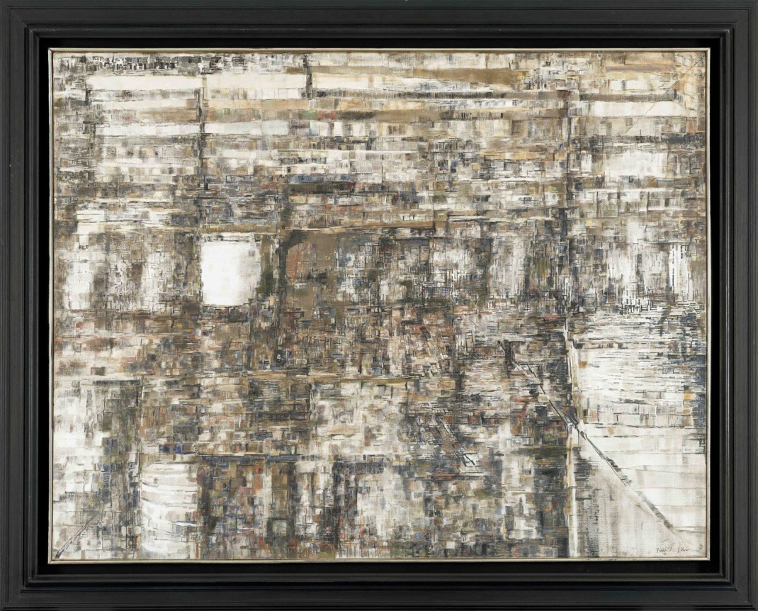 Maria Helena Vieira da Silva, M&eacute;moire, 1966&ndash;67, Oil on canvas, 114 by 146.9 cm (44⅞ by 57⅞ in.), DDG 63490