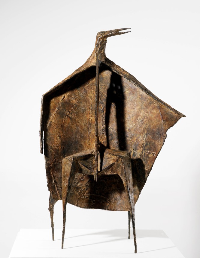Lynn Chadwick, The Stranger, 1954, Bronze, 73 by 50.9 by 25.4 cm (28 &frac34; by 20 by 10 in.)