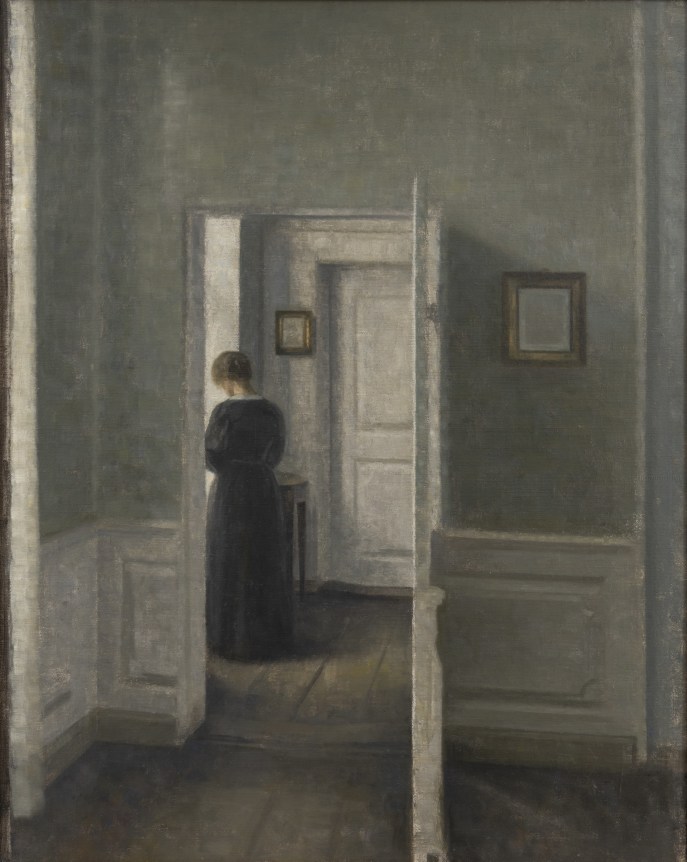 Interior with a Woman Standing unframed photo