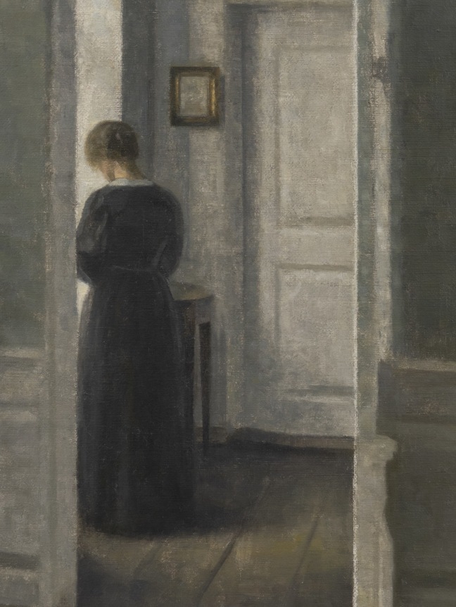 Interior with a Woman Standing Detail Crop 2