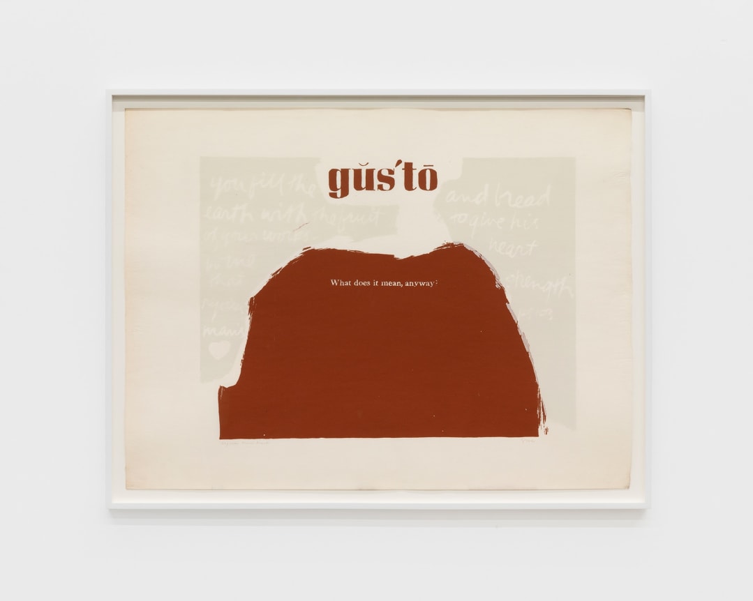 Corita Kent Rejoices man's heart, 1964