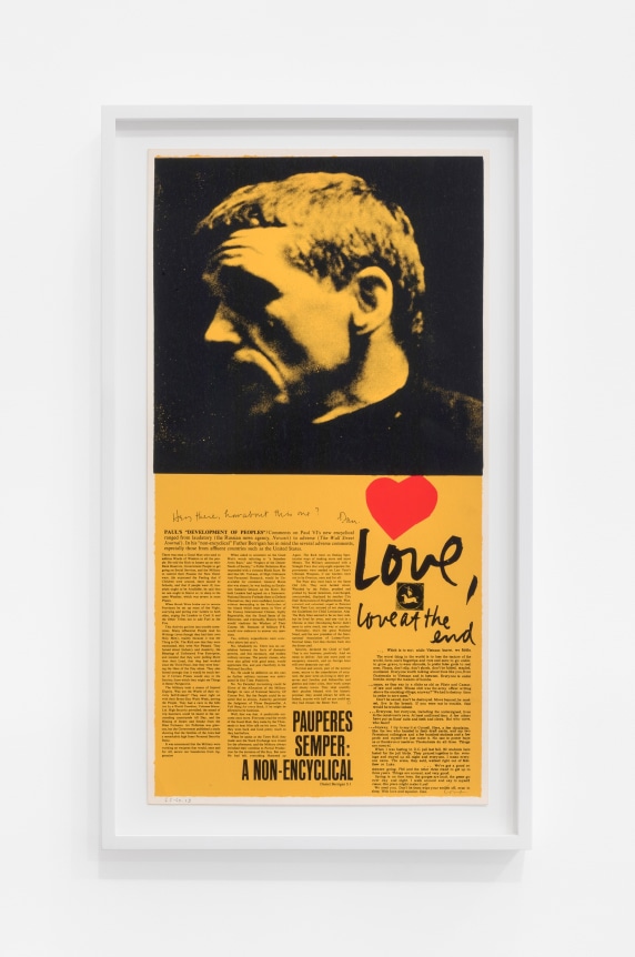 Corita Kent love at the end, 1969