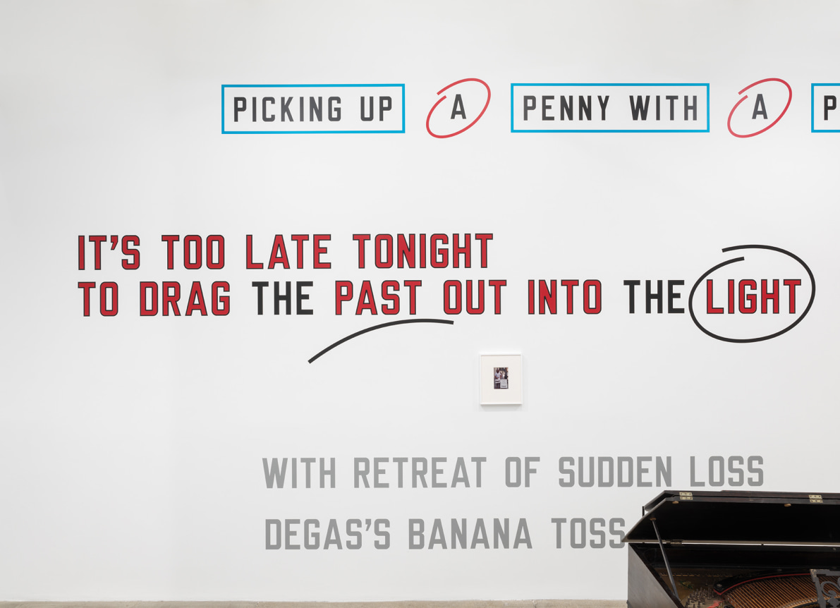 Darren Bader Lawrence Weiner study/encomium