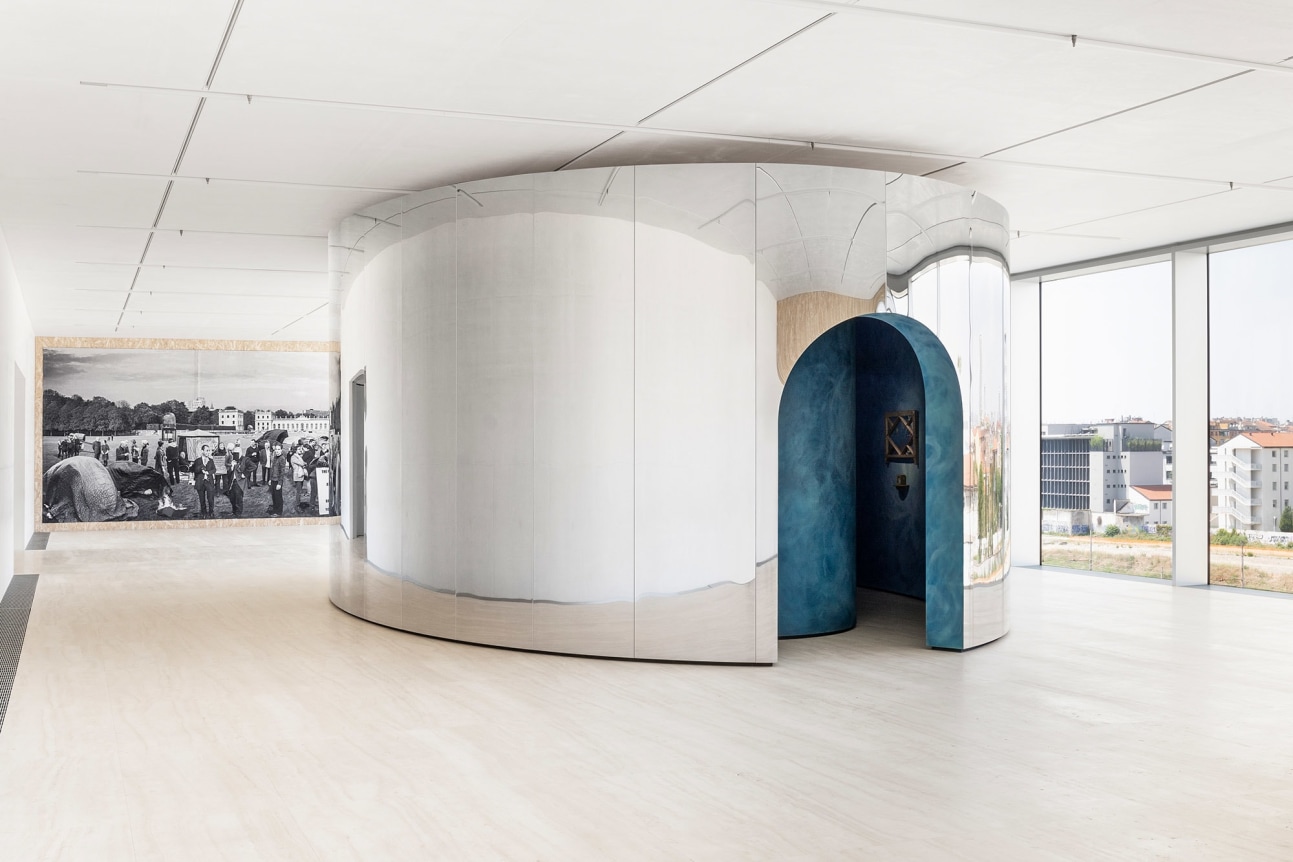 Goshka Macuga, Atlas Permanent installation, Torre, Fondazione Prada, Milan, Italy