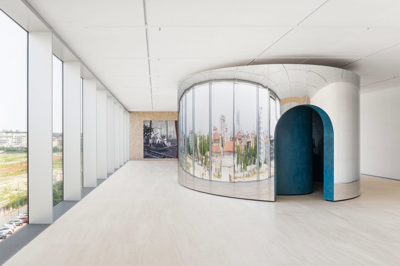 Goshka Macuga, Atlas Permanent installation, Torre, Fondazione Prada, Milan, Italy