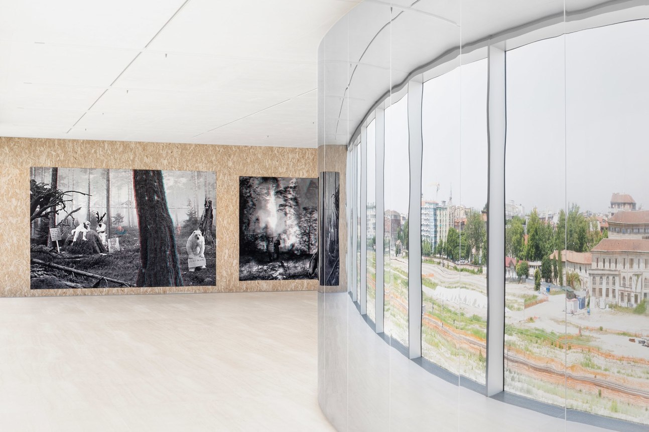 Goshka Macuga, Atlas Permanent installation, Torre, Fondazione Prada, Milan, Italy