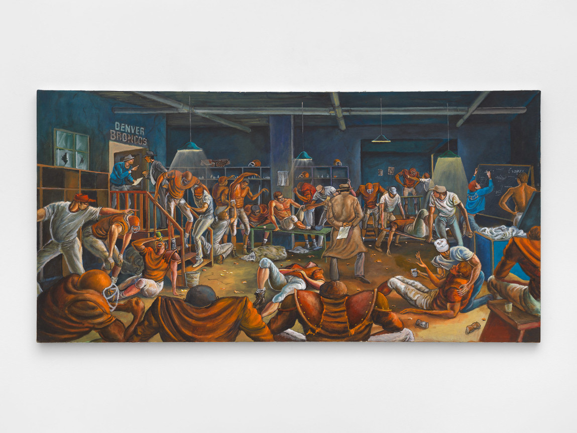Ernie Barnes Bronco Locker Room, 1982