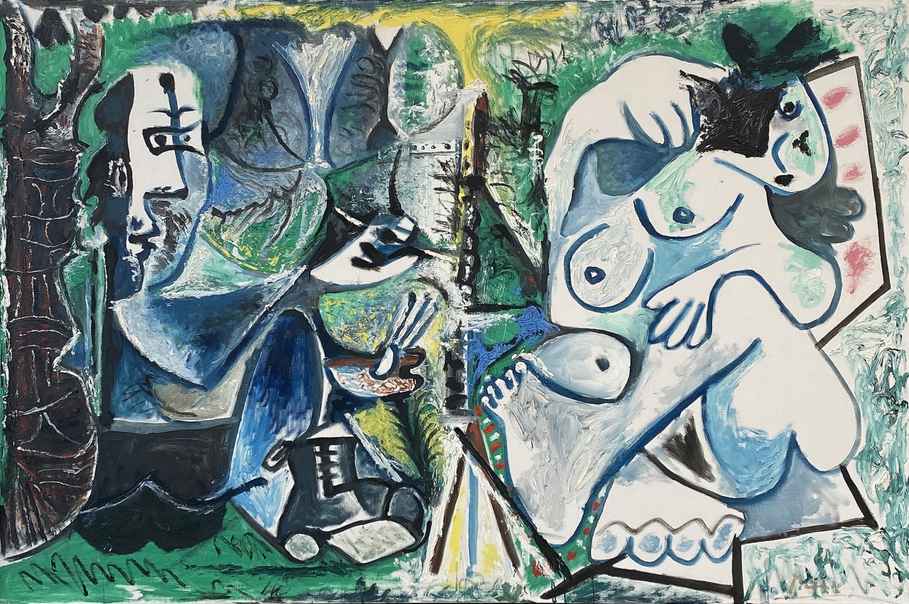 Pablo Picasso, Le peintre et son mod&egrave;le dans un paysage