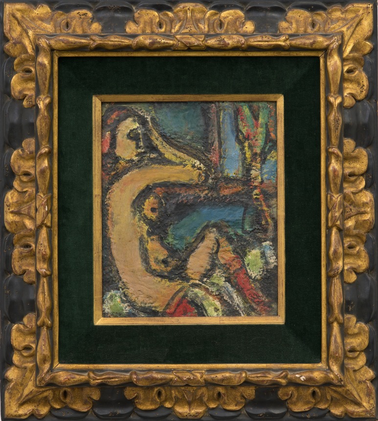 Georges Rouault, Fleurs du Mal (Figure in profile)