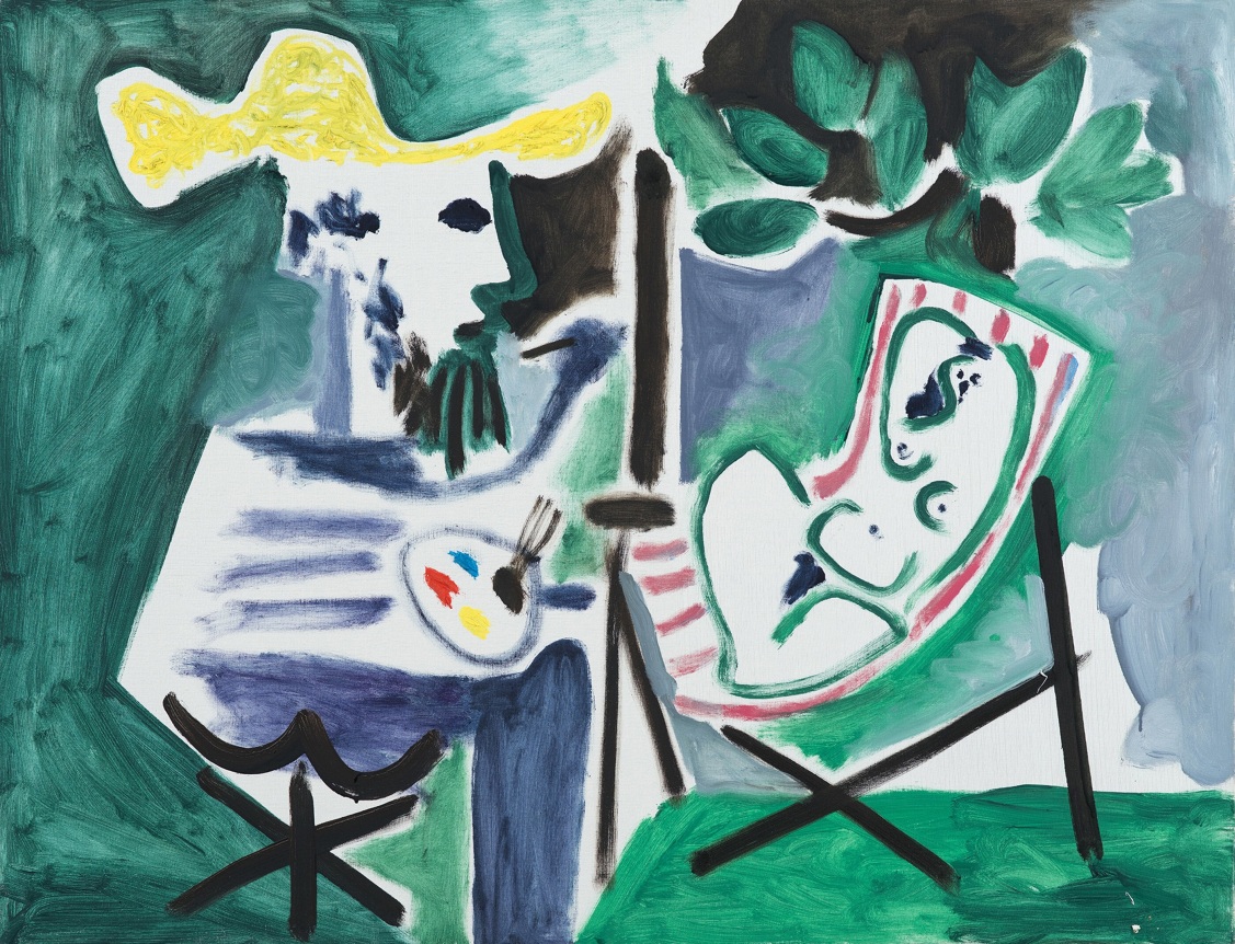 Pablo Picasso, Le peintre et son mod&egrave;le dans un paysage