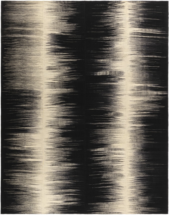 black hand-woven wool kia sar flatweave rug