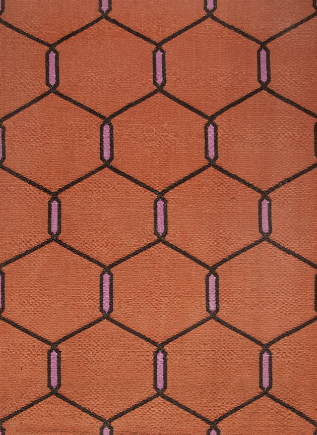2' x 3' sample of ww562 in the terracotta colorway