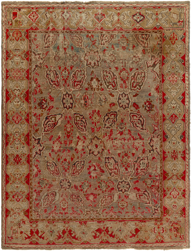 Antique Wool Anatolia Oushak Rug 8'3&quot; x 10'8&quot;