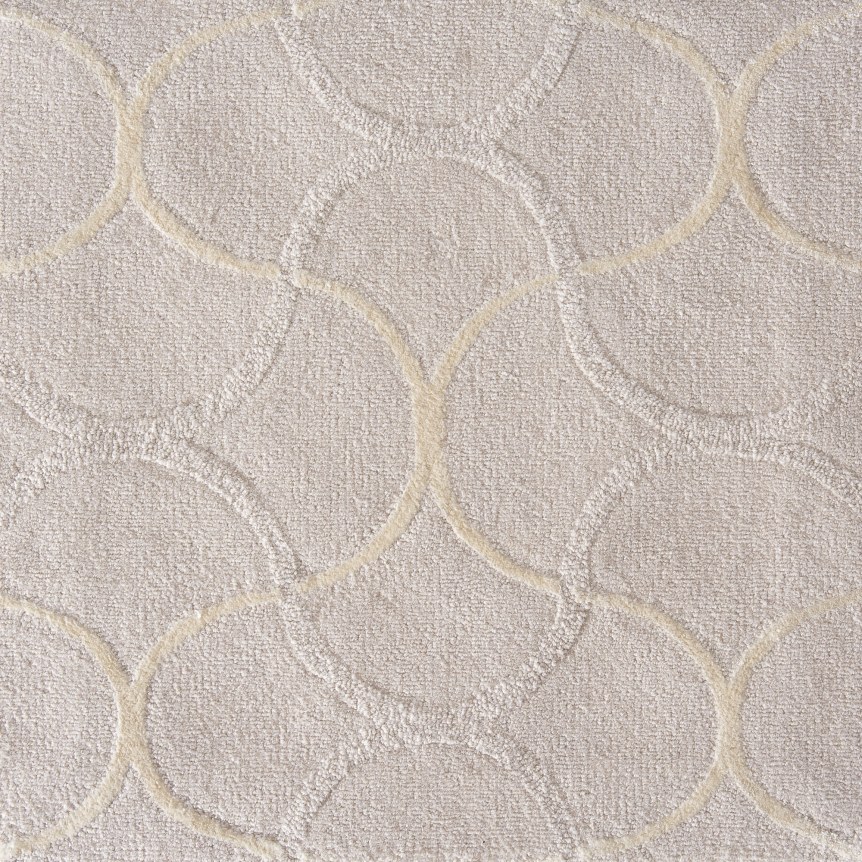 hand-tufted ophidian orbit blanc rug sample