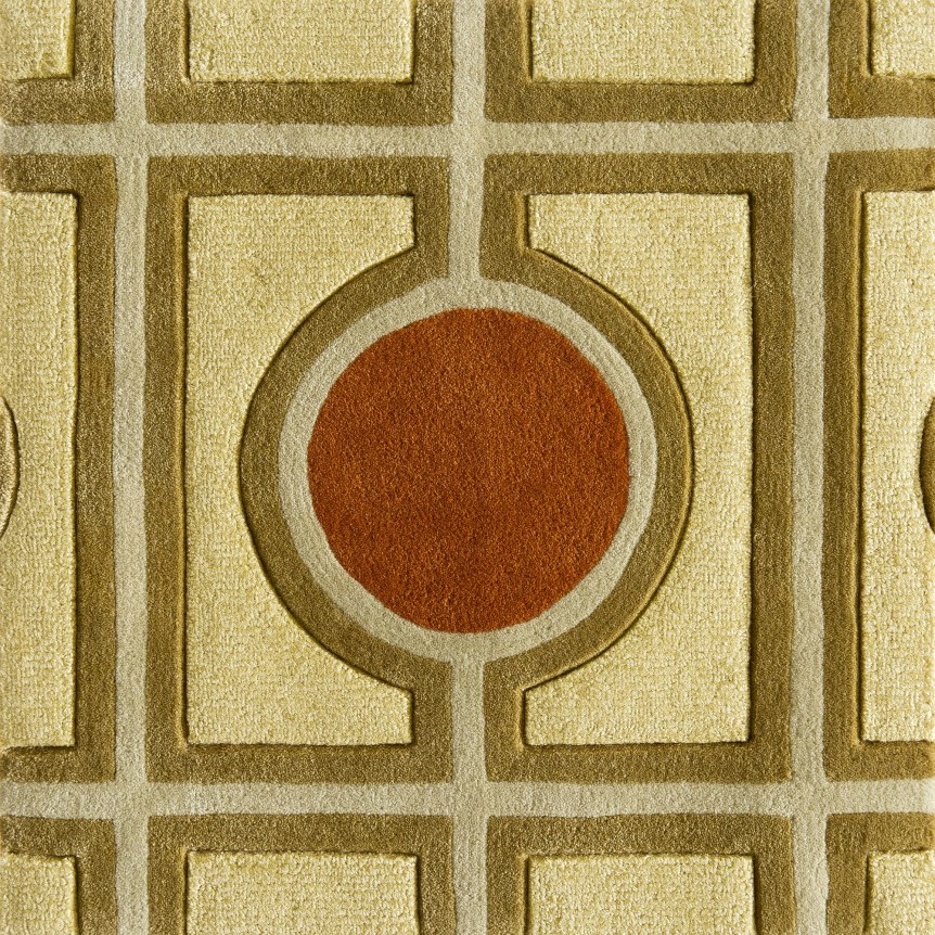 hand-tufted core papaya rug sample