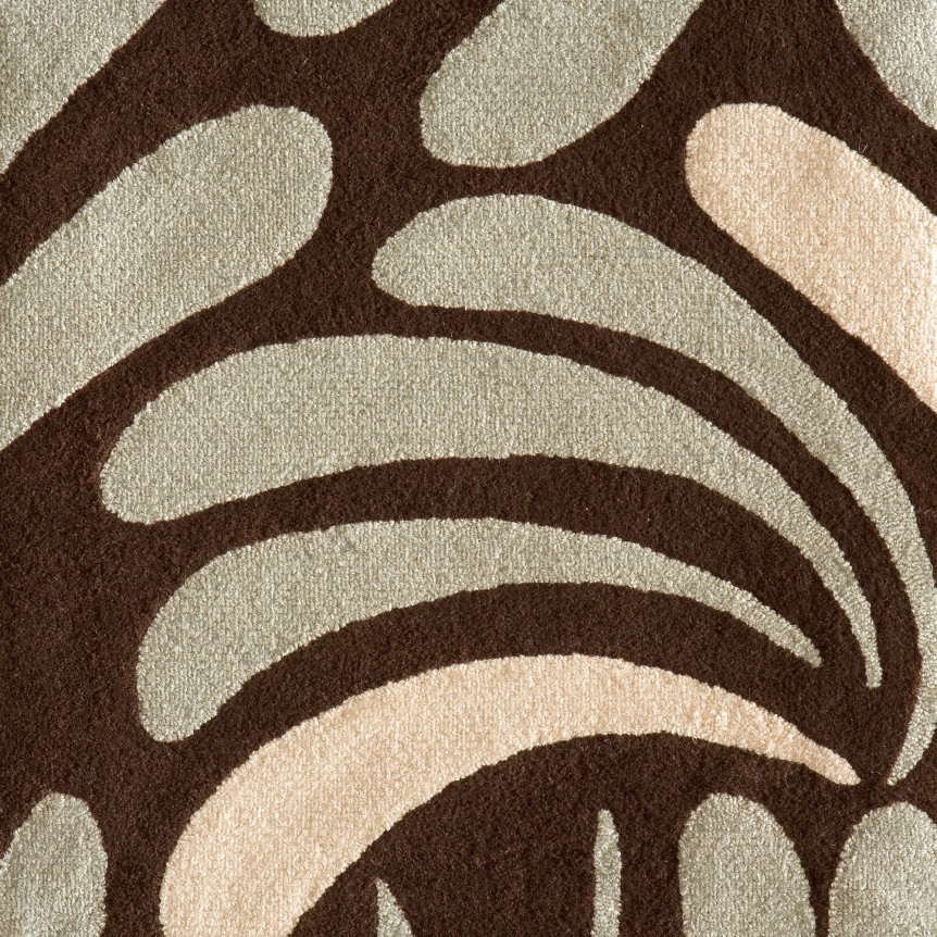 hand-tufted move sable sky rug sample