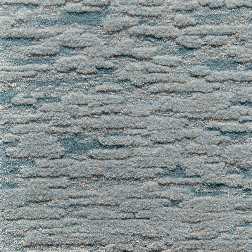 hand-tufted haze aqua rug sample