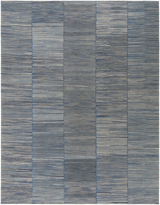 blue hand-woven wool kia sar flatweave rug