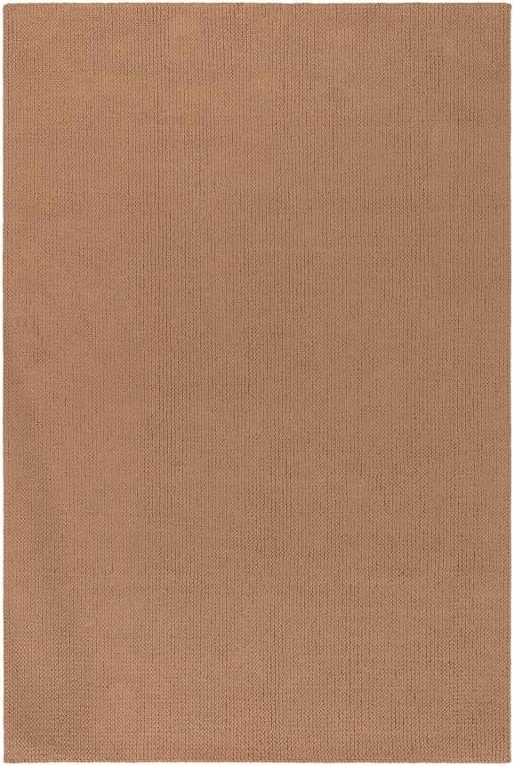 copper colored knitted aqua silk rug