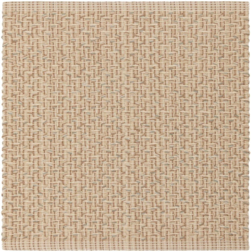 ermina 2' x 2' flatweave sample in the beige white colorway.
