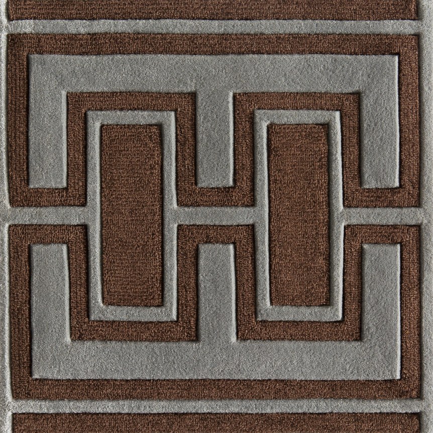 hand-tufted pair graybar rug sample