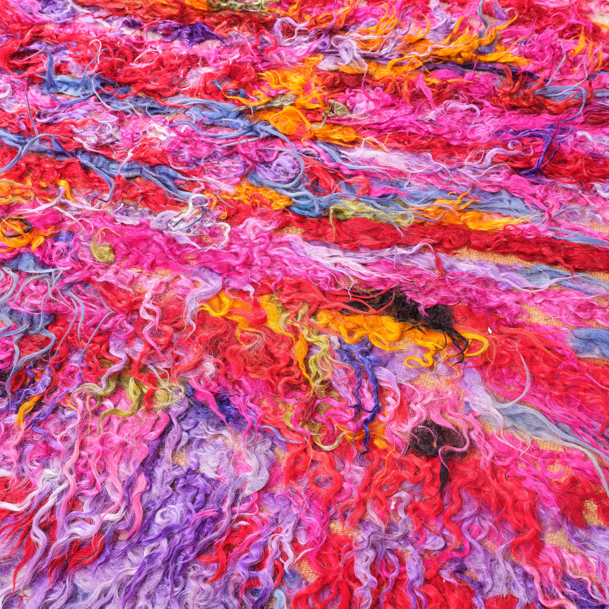 close up of konya tulu rug