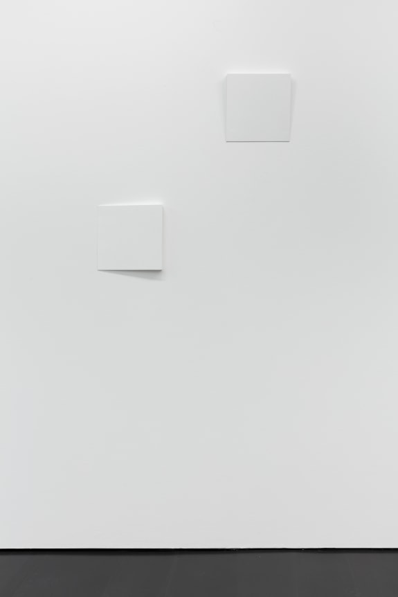 Untitled 2018 wood, wall paint, in two parts