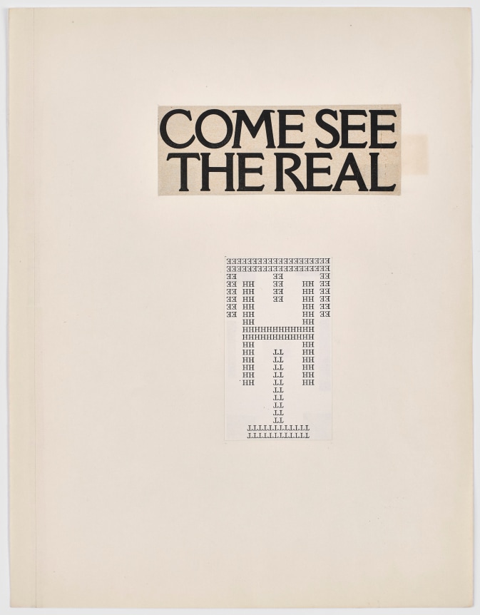 N.H. Pritchard, Untitled (Come See the Real) at Peter Freeman, Inc.