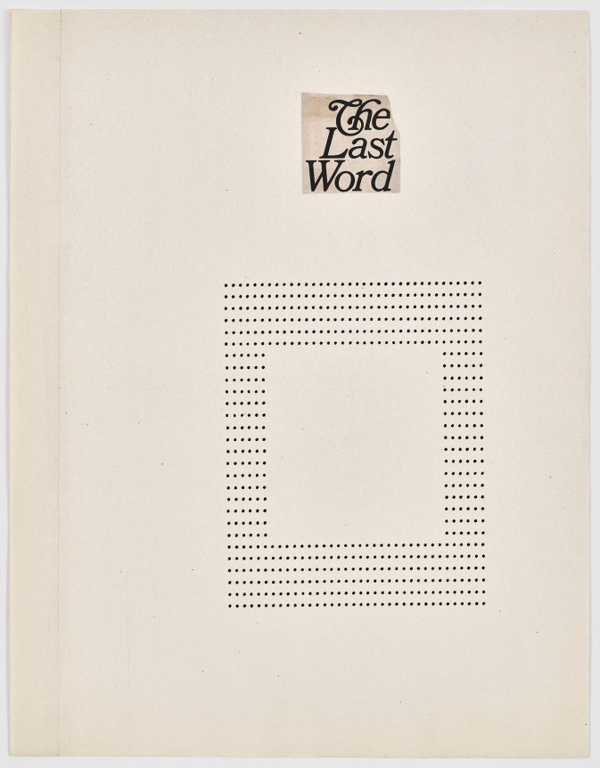 N.H. Pritchard (1939&ndash;1996), Untitled (The Last Word)