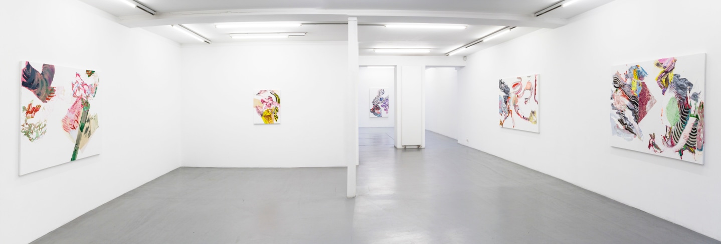 Pia Fries: wetter fahnen f&auml;cher &ndash; installation view 1